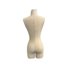 Adult Female Dress Form Mannequin Off White Pinnable Linen Torso With Metal Base