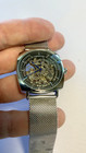 Forsining Skeleton Transparent Self Winding Watch Stainless Mesh Band  Gift Idea