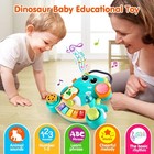 Baby Toys 6-12 Months Dinosaur Piano Music Light Up Toys For 1 Year Old Boys