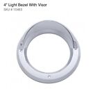   Eah   Up Light Bezel For 4  Round Light W  Visor Chrome Plastic  10483