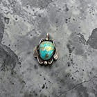 Vintage Navajo Native American Sterling Silver   Turquoise Stone Small Pendant
