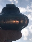     Rare Translucent   Blue   Chestnut Lightning Rod Ball Minimal Collar Chipping