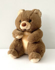 Vintage Huggies Toys Co Sitting Bear Plush Chubby Brown 11    Stuffed Animal Toy