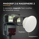 Magmod Magsphere 2   Maggrip 2 Bundle  Magnetic Flash Diffuser Kit For On-camera