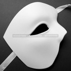 Plain White Half Mask Masquerade Phantom Of The Opera Men Costume Face Masks