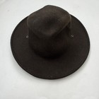 Vintage Bsa Boy Scouts Wool Campaign Leader Hat Medium Brown Wpl4384 No Strap