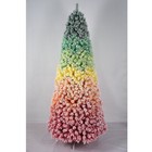 6ft Colorful Christmas Tree Flocked Artificial Xmas Tree With 1326 Branch Tips