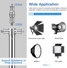 2 Pack 110  Stainless Steel Tripod Light Stand For Photography Studio