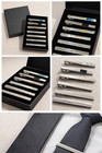 Men s Silver Tone Tie Clips Set Of 8 Classic   Modern Necktie Bars Nice Gift Box