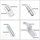 120pcs Shelf Pins Kit 4 Styles Nickel Plated 5mm X 16mm  Silvery 