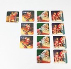 Lot Of 12 Coca Cola Coke Christmas Santa Train Boy Cork Back Red Green Coasters 