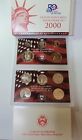 2000-s Complete Silver Proof Set W Box And Coa  Toned Dime And Half Dollar 