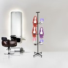 Wig Display storage Rack Black For 12-head Wig Stand W wheel Styling Wig Storage