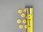 Vintage Yellow Glitter Small Retro Buttons Set Of 8
