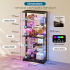 10-tier Glass Display  Cabinet With Rgb Lights   App Control For Collectables