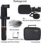 Comica Metal Compact On-camera Directional Shotgun Video Mic Kit W grip Handle