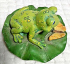 Vtg  Russ Berrie Hip-hops Toadal Gourmet Frog Toad Figurine  14461 1 25 X 2 In 
