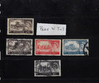 Great Britain  1955  Scott 309-312  Set Castle Of Queen   1 Perf  Used  Ebgb062