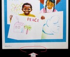 Poster Vintage Original Soviet Russia Peace  Children Of Smile  Ussr Propaganda
