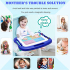 Magnetic Drawing Board - Large Erasable Doodle Pad For Kids Age 3-7  blue 