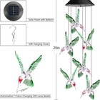 Color Changing Led Solar Hanging Hummingbird Mobile Wind Chime Lights
