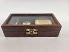 Maritime Navigation Set Nautical Collectible  Wooden Box Vintage Brass