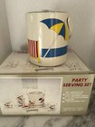 Vintage Mcm Party Serving Set With Ice Bucket  Tongs  4 Tumblers And Tray