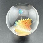 Contemporary Handmade Art Glass Marble 1 26  Fumed Spiral Swirl   Opal  Boro Mib