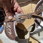 3 Piece Wage Sterling Overlay Mounted On Custom Leather Show Rodeo Chaps Beading
