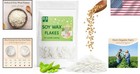 Pure 100  Natural Soy Wax Flakes For Candle Making - Safe   Additive-free