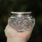 Antique Art Nouveau Sterling Silver   Cut Crystal Vanity Jar Foster   Bailey