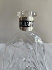 Vintage Mohawk Clear Glass Liquor Bottle    made In Italy Federal Law Forbids Sale