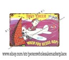 Wwii Airplane Pilot Safety They Cheer When You Hedge-hop Tin Sign