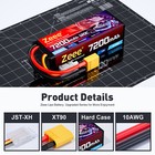 2x Zeee 3s Lipo Battery 7200mah 11 1v 120c Xt90 For 1 8 1 10 Rc Car Truck Buggy