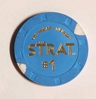 1 00 Casino Chip Strat Hot Stamp Las Vegas Nevada