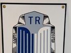 Triumph Motors Sports Car Grill Logo 12  Porcelain Enameled Steel Sign