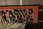 Antique Chinese Carved Laquered   Griled Wood Architectural