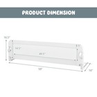 Babyjoy Folding Baby Bed Rail Kids Swing Down Safety Bed Guard W  Safety Belt