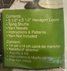 Craft House Hexagon Lap Loom Kit 5 5x5 5  Tying Shuttle Yarn Needle  10210 Vtg
