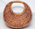 Wicker Woven Hanging Wall Pocket Boho Farmhouse Decorative Basket 12 X 12 X 4 5 
