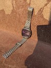 Rare Vintage Quartz Analog Watch Deep Purple Sunburst Dial Retro Jdm Steel Japan
