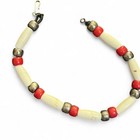 Red And White Beaded Bracelet