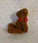 Department 56 Brown Teddy Bear Jointed Miniature Stuffed Animal Plush 4 