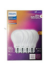 Philips Ultra Definition Led A19 Soft White 60w Eq Light Bulbs 32 Ct 8 Packs