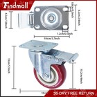 Findmall 4 Pack 4  Heavy Duty Caster Set Wheels All Swivel   Brake Casters