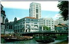 C1960s Singapore River   Cavanagh Bridge Chrome Photo Postcard Bank Of China A66