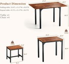 Dining Table Set 2-4 Extendable Kitchen Table Chairs Set Of 4 Rectangle Dining
