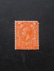 King George V Gb 2d Int  Bright Orange Sg 368 N19  9  Die 1 Mh Well Centered Vf