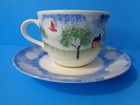 Remember When By Nicco Art Of Deb Mores 1999 Cup   Saucer Sets 5 Sets Available