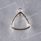 Sterling Silver Pre-notched Earring pendant Setting 4mm-16mm Trillion Setting